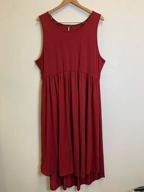 Allegrace Sleeveless Red Jersey Dress